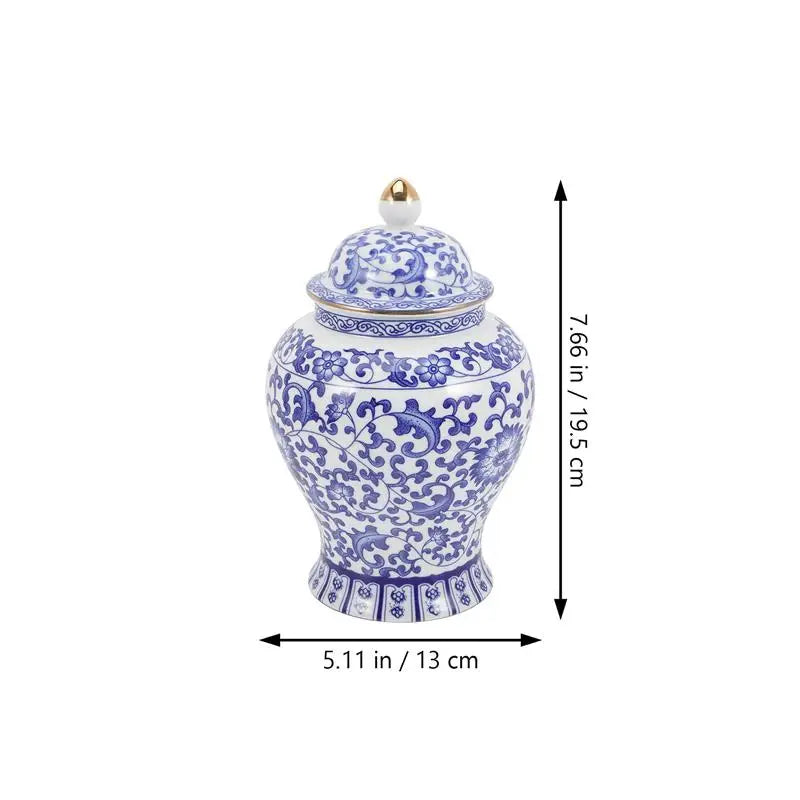 Sealed Blue White Ceramic Tea Canister Porcelain Storage Jar Airtight Tea Container Kitchen Decorative Vase Home Gift For