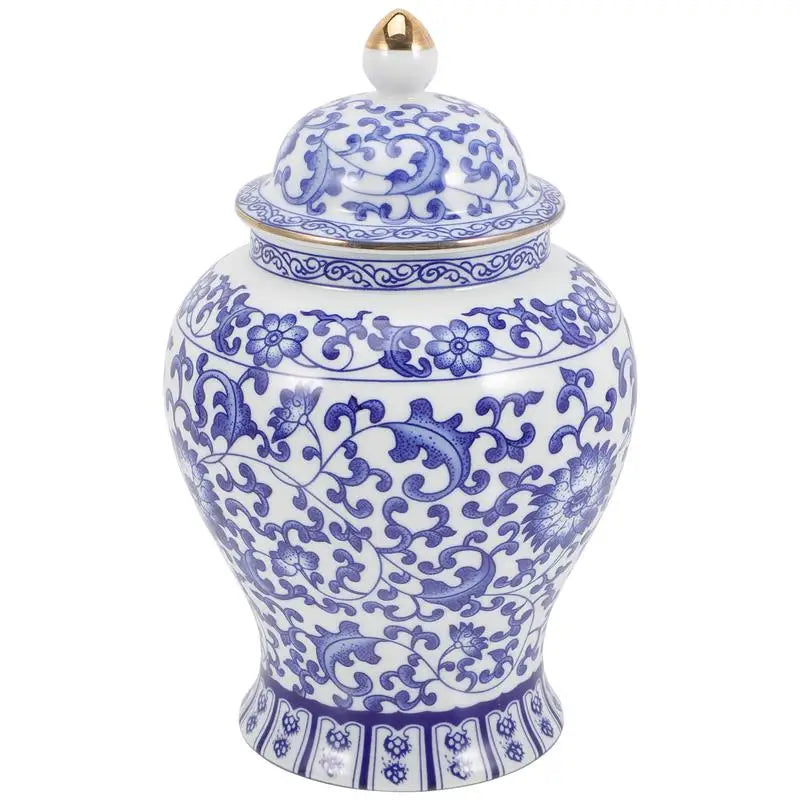 Sealed Blue White Ceramic Tea Canister Porcelain Storage Jar Airtight Tea Container Kitchen Decorative Vase Home Gift For