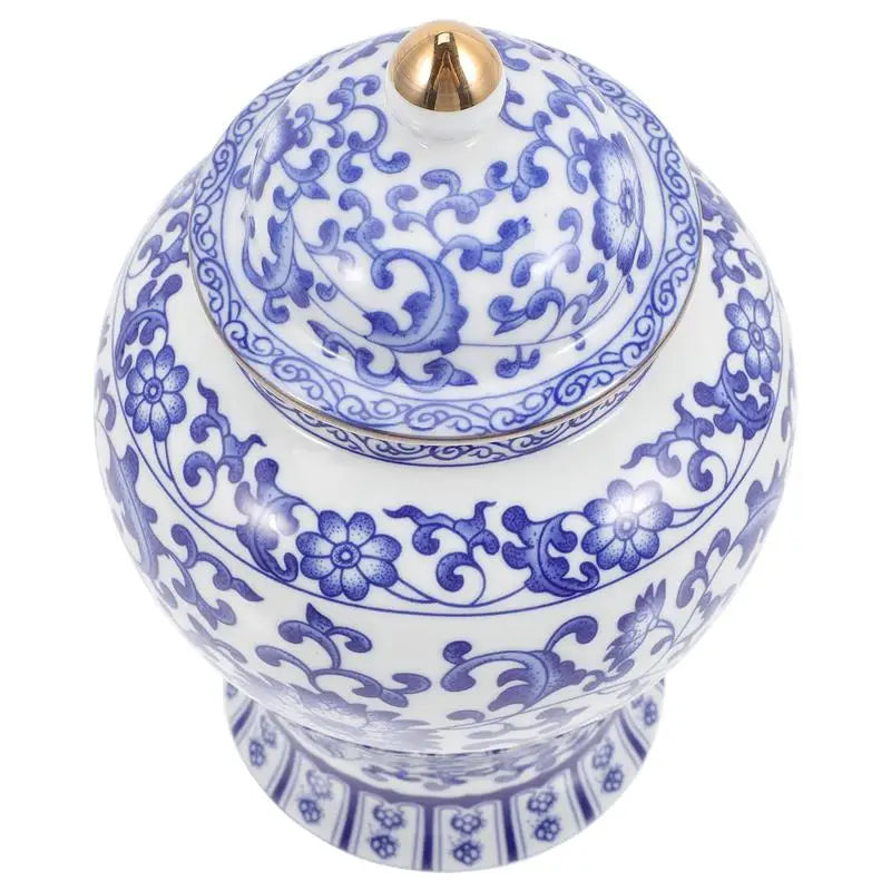 Sealed Blue White Ceramic Tea Canister Porcelain Storage Jar Airtight Tea Container Kitchen Decorative Vase Home Gift For