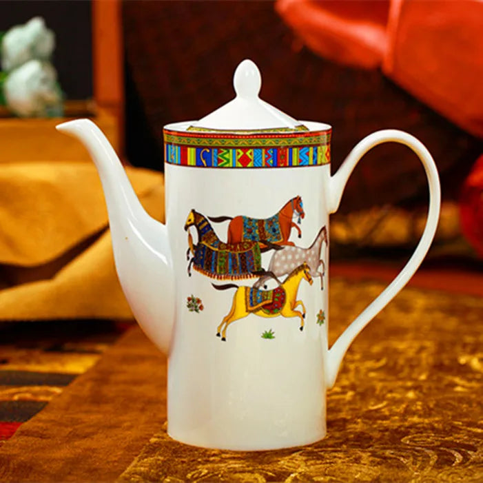 Kitchen Ceramic Spice Jar Horse Seasoning Pot Salt Sugar Pots Coffee Cup