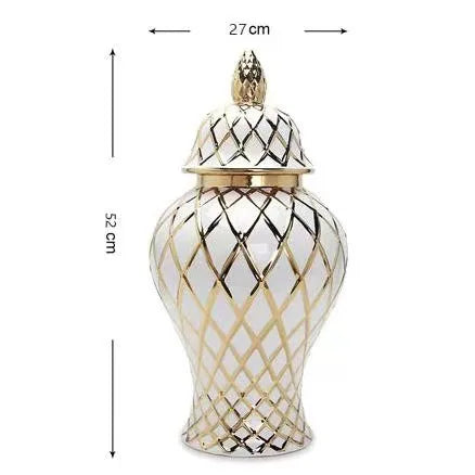 Light Luxury Ceramic General Vase, Flower Arrangement Jar, Soft Crafts, Storage Arrangement Jar, Home Gift